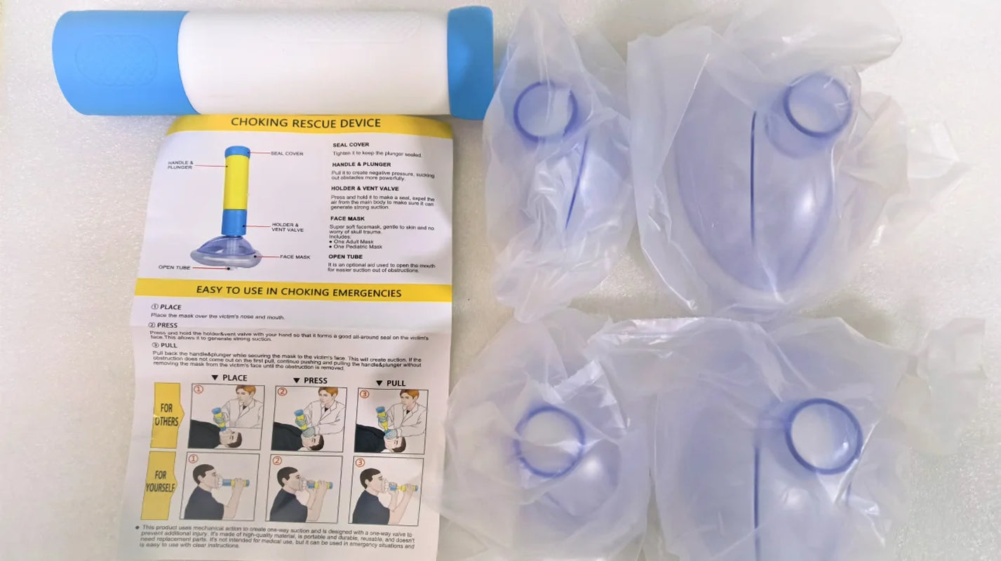 Upgrade Portable anti Choking Device Choking Emergency Life Saving Suction Vac anti Choke Device First Aid Kit for Kids Adults