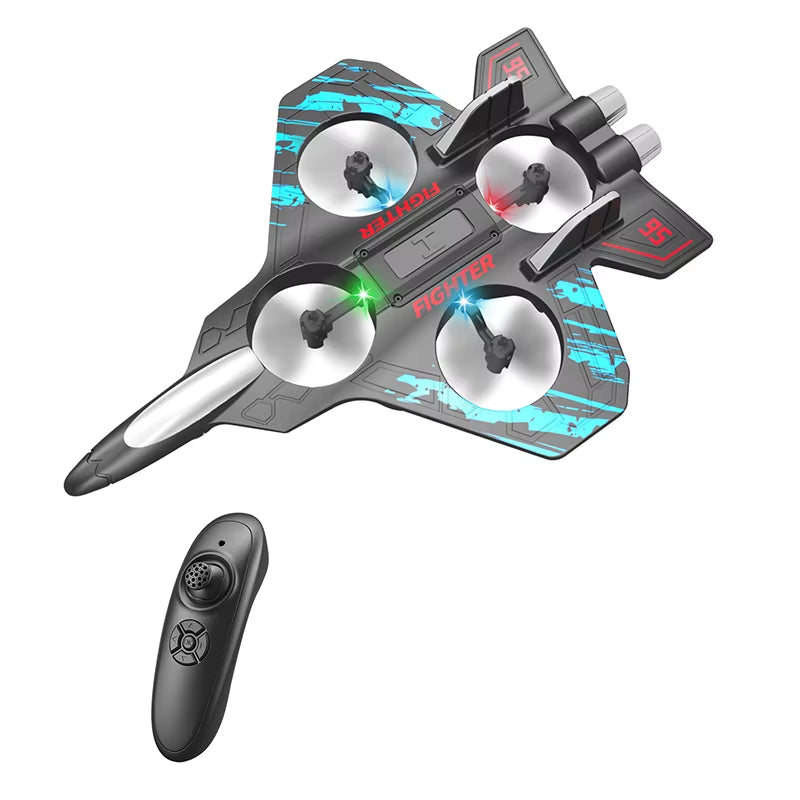 Foam Drone RC Airplane Gravity Remote Control Fighter Jet with 360° Stunt Spin and LED Lights