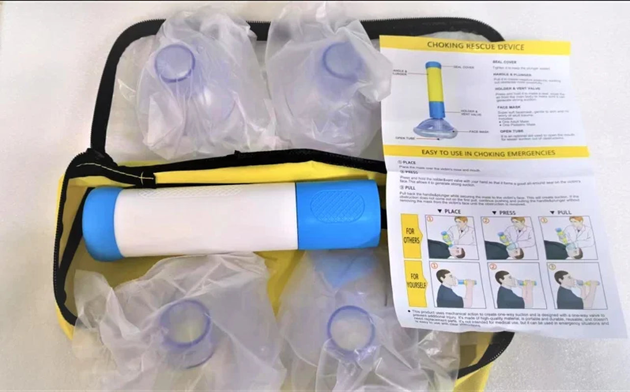 Upgrade Portable anti Choking Device Choking Emergency Life Saving Suction Vac anti Choke Device First Aid Kit for Kids Adults