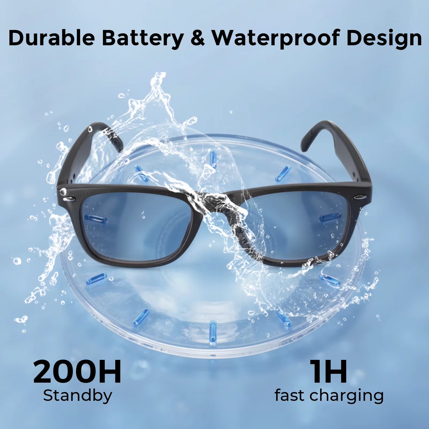 Smart Glasses AI Intelligent Translator Bluetooth Earbuds 164 Languages Real-Time Simultaneous Interpretation HD Audio Headset