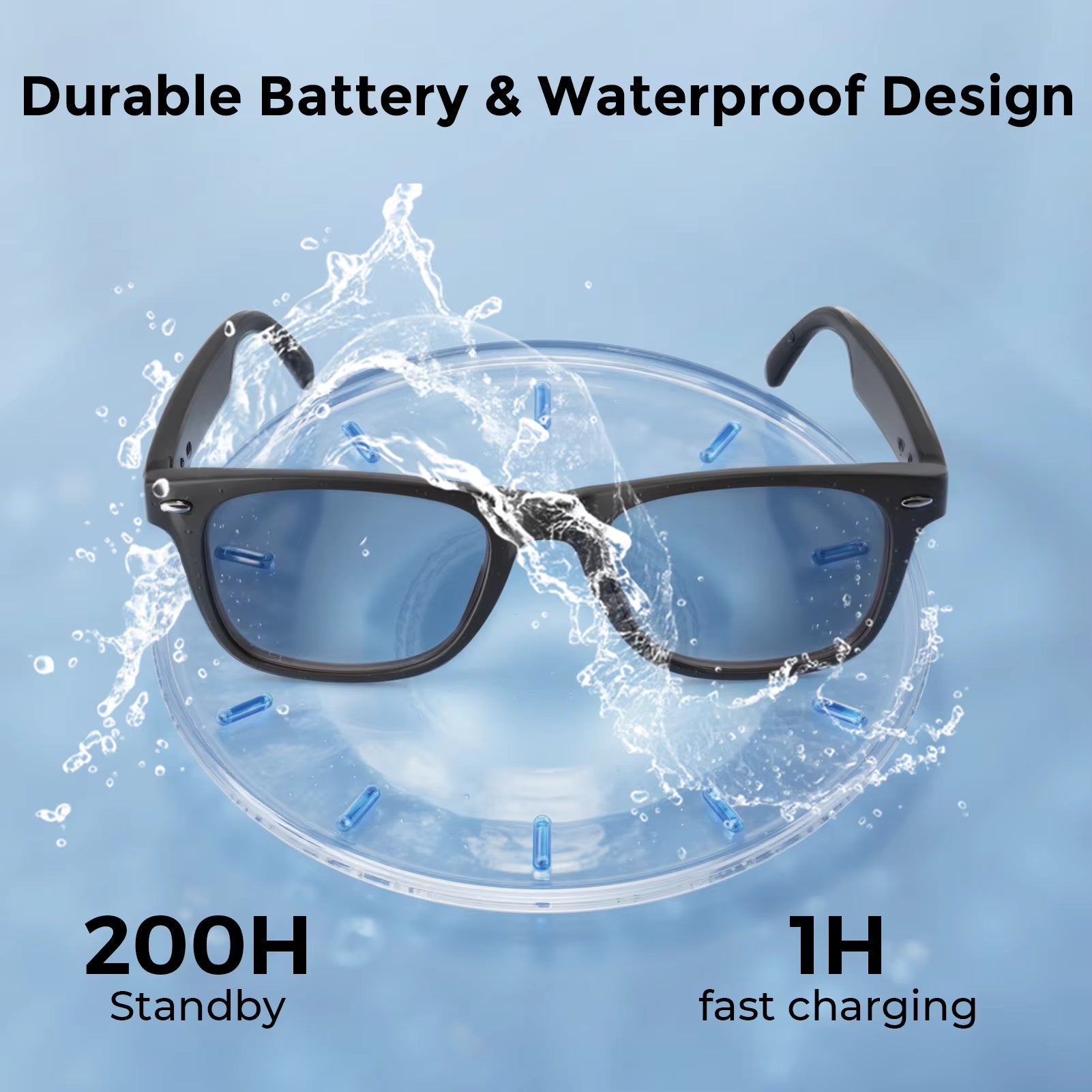 Smart Glasses AI Intelligent Translator Bluetooth Earbuds 164 Languages Real-Time Simultaneous Interpretation HD Audio Headset