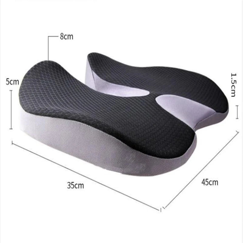 Cushion Non-Slip Orthopedic Memory Foam Coccyx Cushion for Tailbone Sciatica Pain Relief Comfort Office Chair Car Breathable Pad