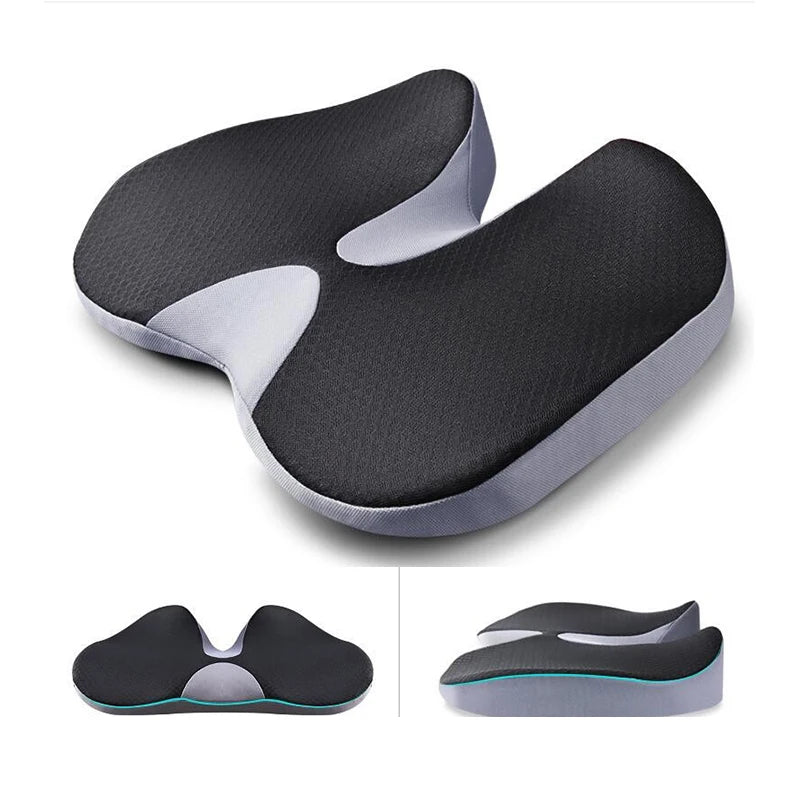 Cushion Non-Slip Orthopedic Memory Foam Coccyx Cushion for Tailbone Sciatica Pain Relief Comfort Office Chair Car Breathable Pad