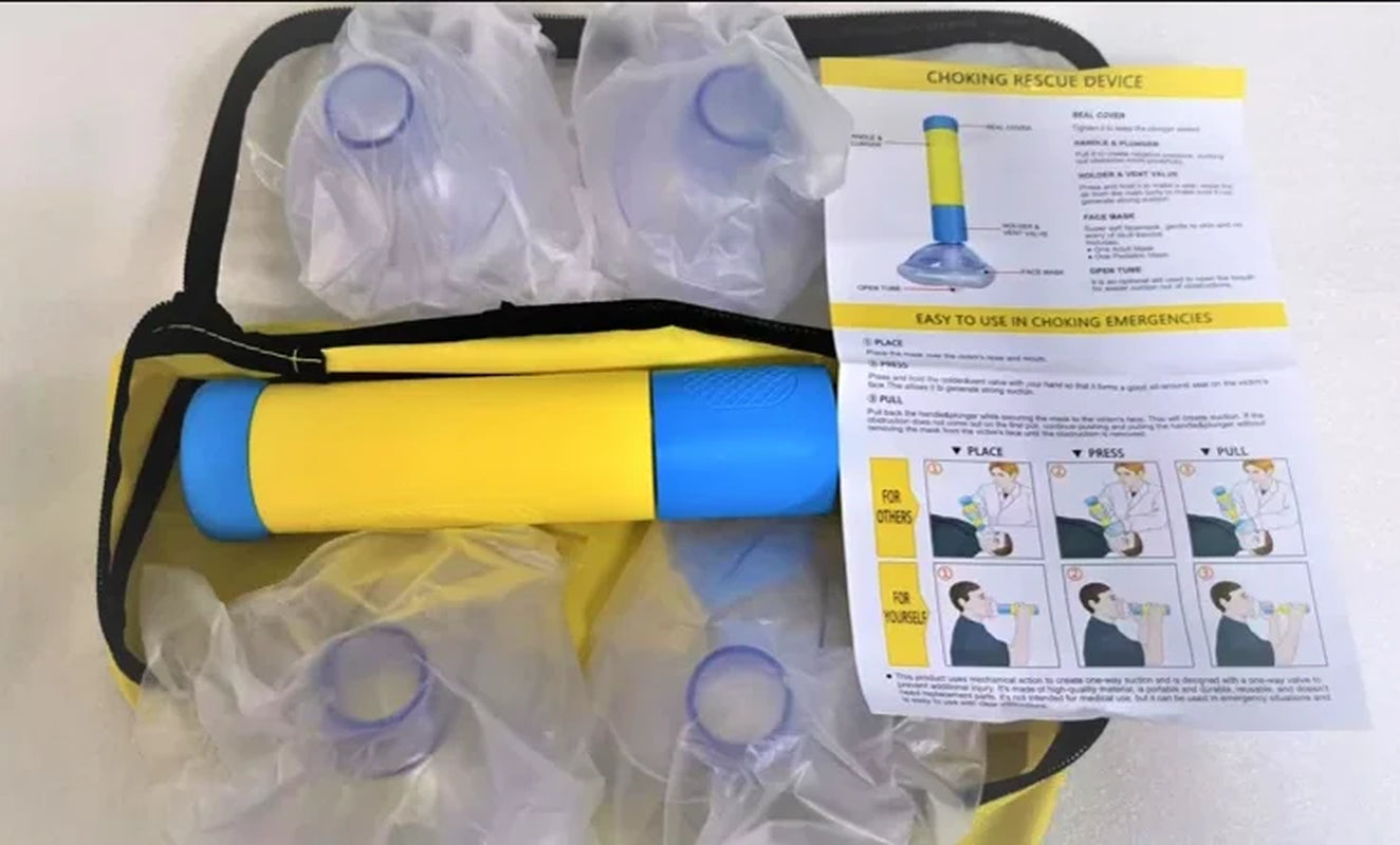 Upgrade Portable anti Choking Device Choking Emergency Life Saving Suction Vac anti Choke Device First Aid Kit for Kids Adults