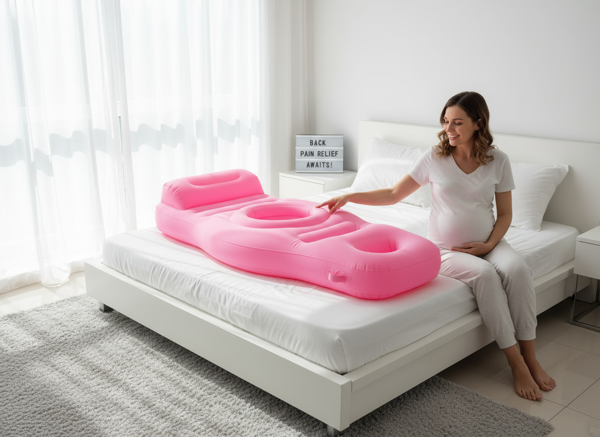 Inflatable Pregnancy Pillow Mat – Full Body Support Mattress for Maternity Comfort & Sleep Relief