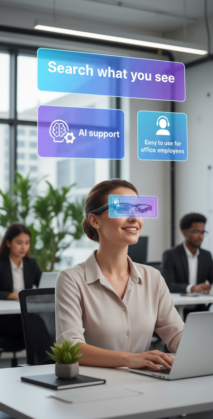 AI Smart Glasses – Real-Time Voice Translator & Bluetooth 5.3 Earbuds (164 Languages, HD Audio)